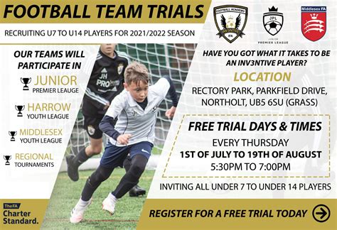 trials for football academy