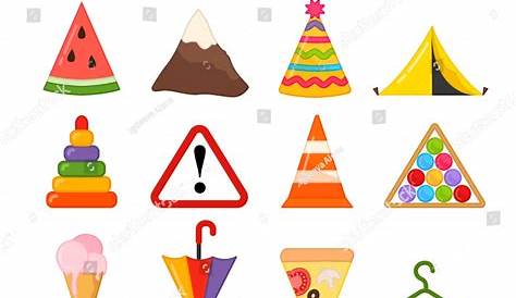 Triangle Shaped Objects List 2D Shapes Real Life Clip Art s