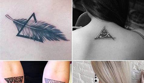 Small Rose Triangle Forearm Tattoo Ideas for Women