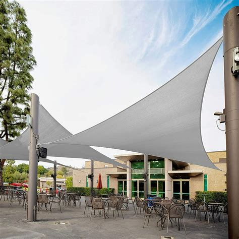 Heavy Sun Shade Sail Outdoor Triangle Awning Canopy Garden Tent Shade