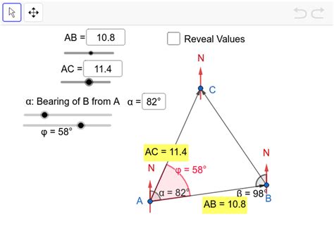 Triangle Bearing Calculator