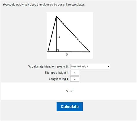 Triangle Calculator Area