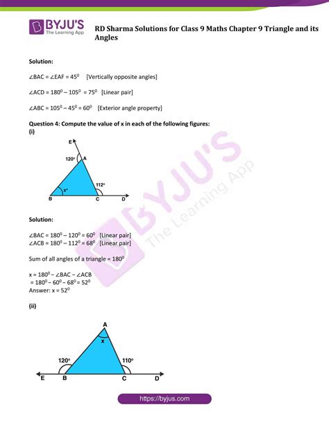 triangle class 9 extra questions and answers