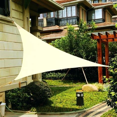 5*5*5m waterproof sun shade sail triangular shade waterproof canvas for