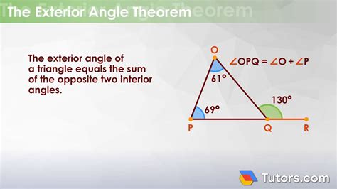 Triangle Exterior Angle Theorem Examples