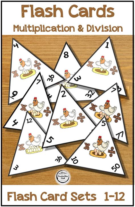 Triangle Flash Cards For Multiplication