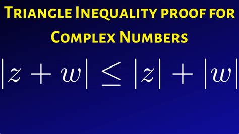 triangle inequality complex numbers examples