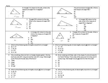 triangle inequality theorem word problems