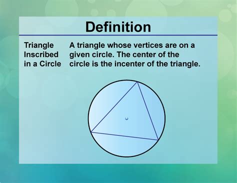 Triangle Inscribed In The Circle Meaning