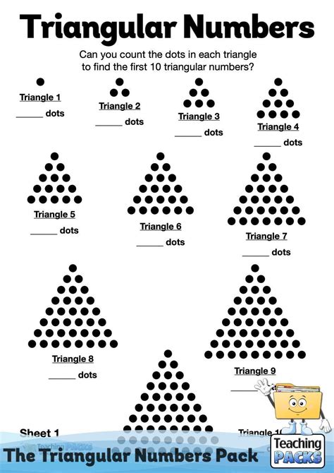 Triangle Numbers Worksheet
