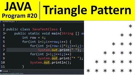 triangle pattern code in java