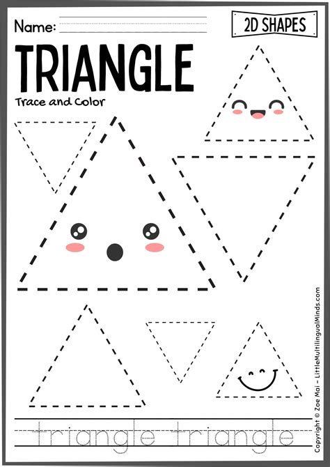 Triangle Worksheets for Kids