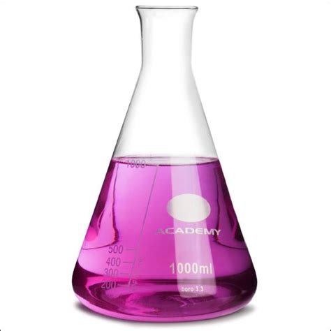 Triangular Shaped Glass Container Commonly Used In Mixing Solutions