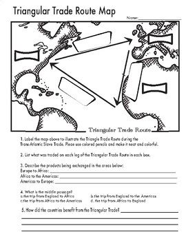 triangular trade route map answer key