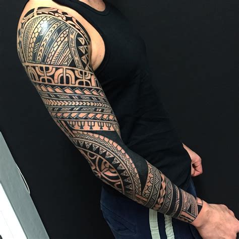 Powerful Tribal Arm Sleeves Tattoos Designs Ideas