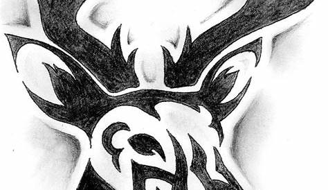 Tribal Deer Skull Tattoo Designs | tribal deer tattoo design by