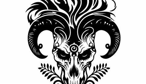 Horned Demon Head Skull Ring - Mr Peachy
