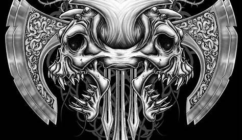 Demon Skull | demon skull wallpaper | Skull wallpaper, Art, Skull