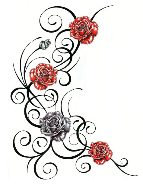 The Best Tribal Rose Vine Tattoo Designs References