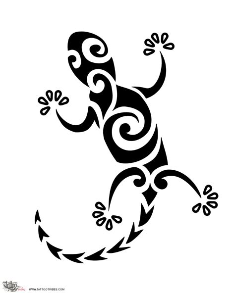 Awasome Tribal Lizard Tattoo Designs References