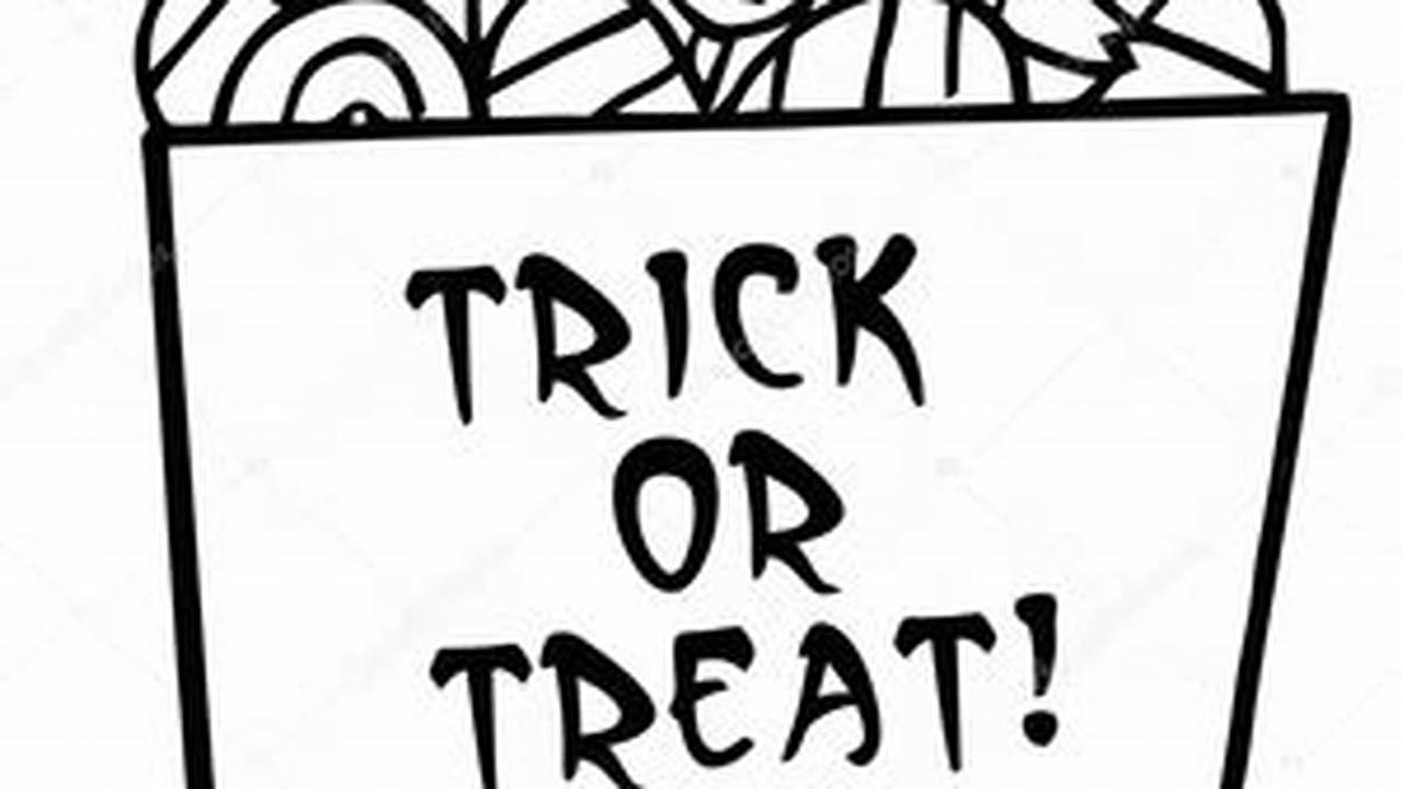 Discover the Timeless Charm of Trick or Treat Clipart in Black and White