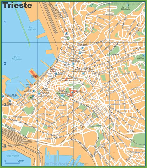 Tourist map of Trieste city centre Tourist map, Map, Trieste