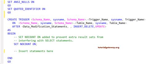 Triggers In Sql Server Example For Beginners