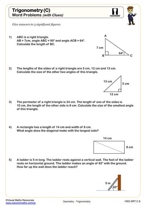 trigonometry review word problem | Word problems, Word problem
