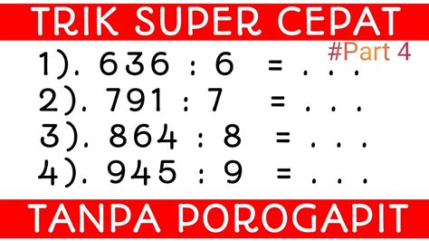 Trik Super Cepat 7 Detik CPNS Perkalian Pembagian YouTube