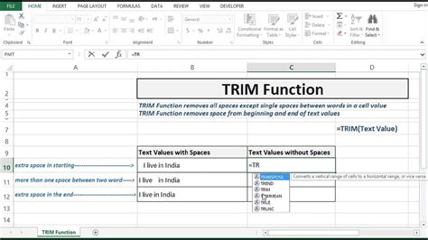Trim End Spaces In Excel