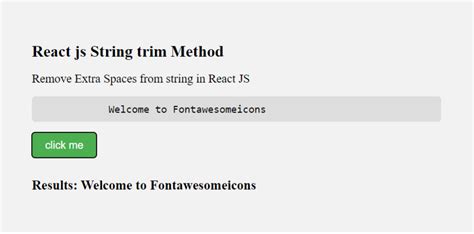 Trim Function React