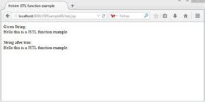 Trim Jsp Function