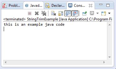 Trim Object Java