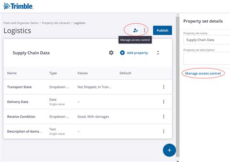 Trimble Connect Property Sets