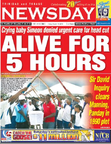 trinidad newsday newspapers