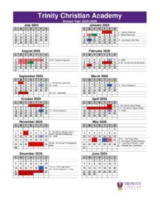 Trinity Calendar 2024-25