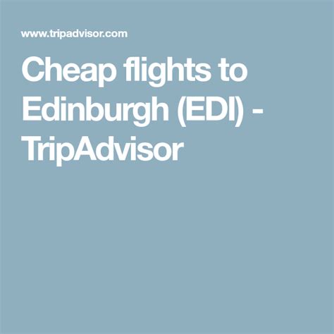 tripadvisor cheap flights to edinburgh