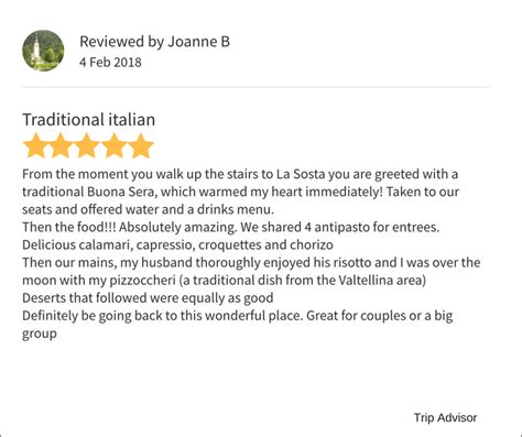 tripadvisor write a review uk restaurants