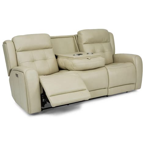 Famous Triple Reclining Sofa With Drop Down Table For Living Room