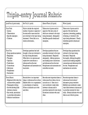 Triple Entry Journal Example