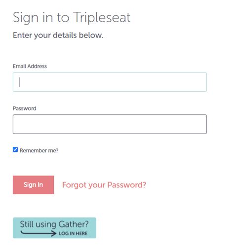 tripleseat login password reset