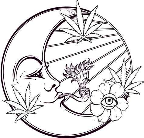 Trippy 420 Coloring Pages Let's Coloring The World