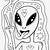 trippy alien coloring pages