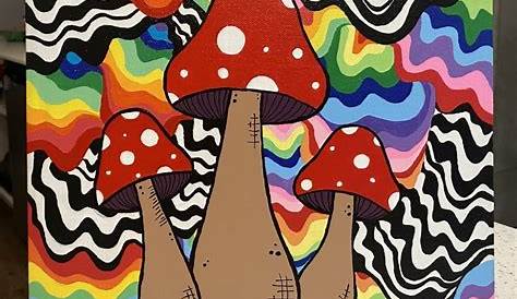 Gallery For > Trippy Mushroom Painting | Trippy mushrooms, Mushroom