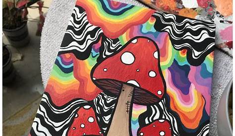 Trippy mushrooms #trippy #acrylic #painting Trippy mushroom acrylic