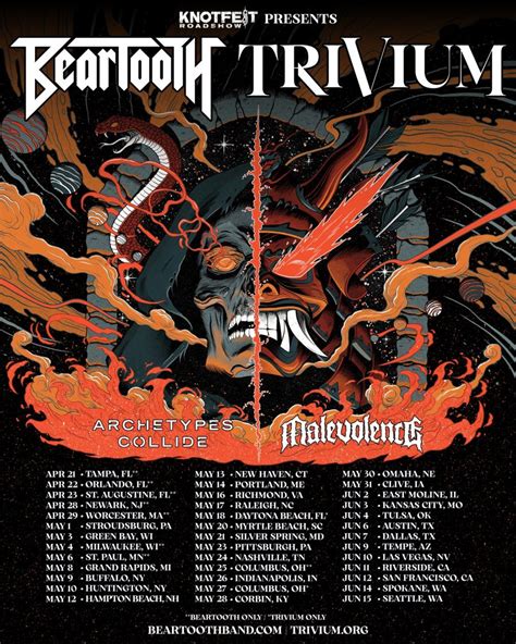 trivium beartooth tour setlist