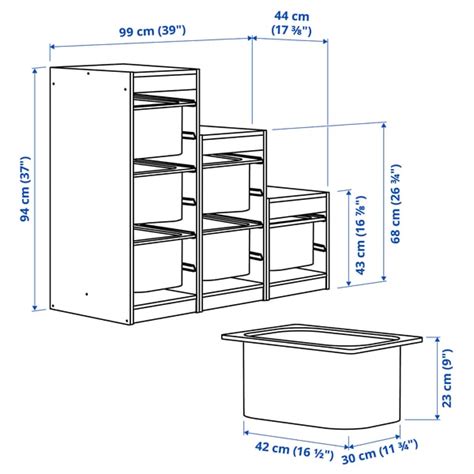 Trofast Storage Size