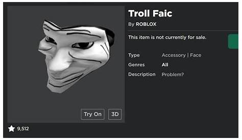 Roblox Troll Face Mask | Humourve