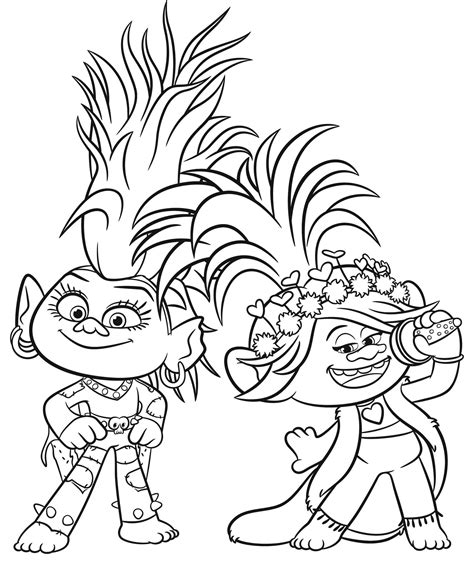 Trolls Coloring Page Printable