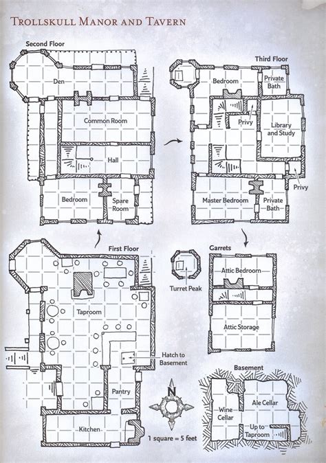 Trollskull Manor Map Handout Printable